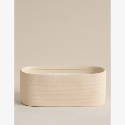 Marks & Spencer M&S Ember Ceramic 3 Wick Candle Neutral
