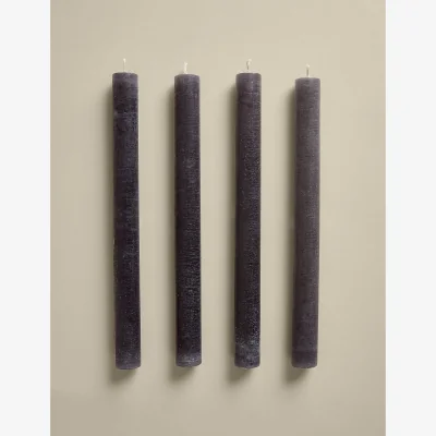 Marks & Spencer M&S 4 Pack Wax Dinner Candles Dark Graphite
