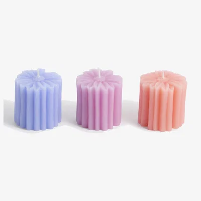 Marks & Spencer M&S Collection Set of 3 Mini Flower Candles - Multi, Multi