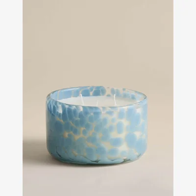 Marks & Spencer M&S Seasalt & Cedar Confetti 3 Wick Candle Blue Mix