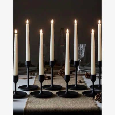 Marks & Spencer Lights4Fun Set of 8 TruGlow® Taper LED Candles - Ivory, Ivory