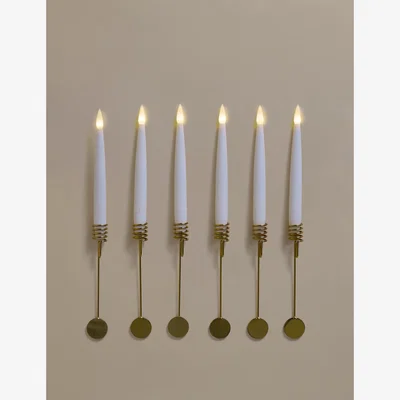 Marks & Spencer M&S Collection 6pk Light Up Candle Tree Decorations - Gold, Gold
