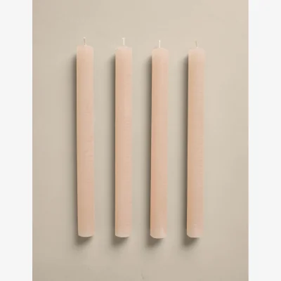 Marks & Spencer M&S 4 Pack Wax Dinner Candles Light Buff