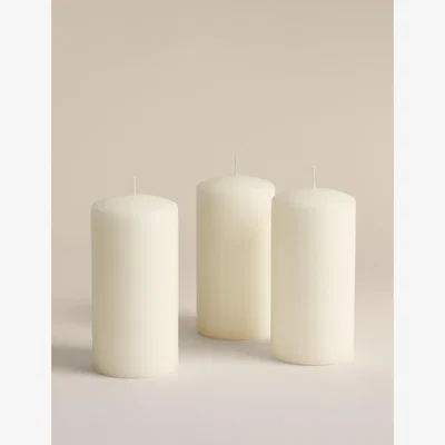 Marks & Spencer M&S Collection Set of 3 Pillar Candles - White, White
