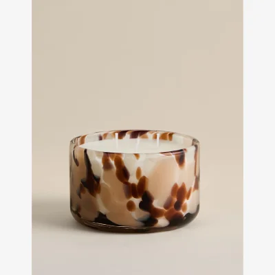 Marks & Spencer M&S Vanilla Animal Confetti Glass 3 Wick Candle Multi