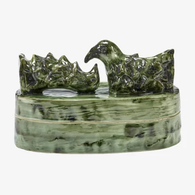 Made in Design Sonata Large Scented candle ceramic green / 26.6 x 12.5 x H 17 cm - 4 wicks - Serax