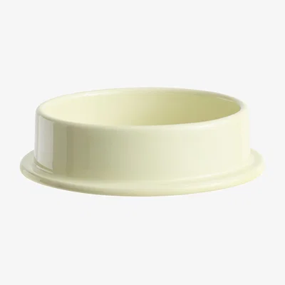 Made in Design Column Large Candle stick ceramic white / For Block candles - Ø 12.8 cm - Hay