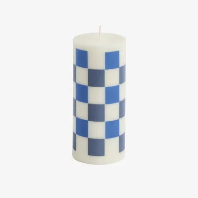 Made in Design Column Block candle wax multicoloured / Ø 6.5 x H 15 cm - Hay