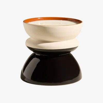 Made in Design Tam tam Scented candle ceramic black / Ø 20 x H 20 cm - Maison Sarah Lavoine