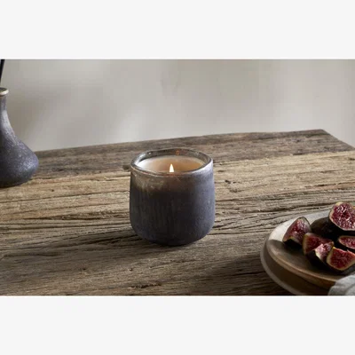 Nkuku nkuku Cedarwood & Fig 1 Wick Scented Candle | Candles & Home Fragrance | Frosted Black