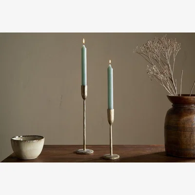 Nkuku nkuku Rustic Soy Blend Dinner Candle Set Of 2 | Candles & Home Fragrance | Sage Green