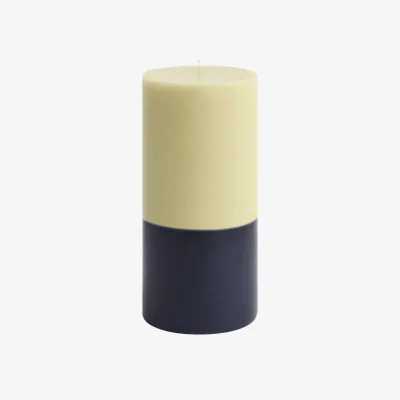 Nordic Nest HAY Silo Candle pillar candle Lime white-midnight blue Ø9.5x20 cm