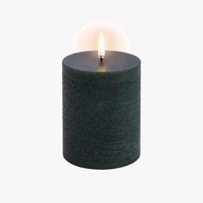 Nordic Nest Uyuni Lighting LED Pillar candle Rustic Ø78x10 cm Green
