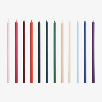 Nordic Nest HAY Slim candles 12-pack Multi