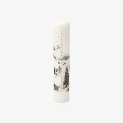 Nordic Nest Pillivuyt Winter calendar candle Ø5x25 cm White