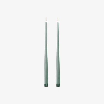 Nordic Nest ester & erik ester & erik taper candle LED 40 cm 2-pack 67 Jade stone