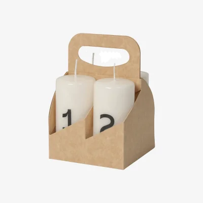 Nordic Nest Broste Copenhagen Broste advent candle White-Black 4 pieces