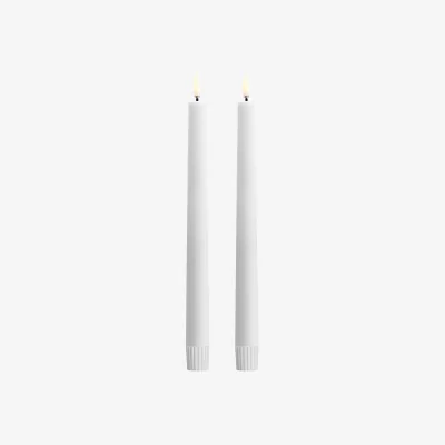 Nordic Nest Uyuni Lighting Uyuni LED Taper candles white 2-pack Ø2.3x25.2 cm