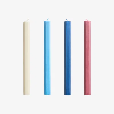 Nordic Nest HAY Hexagon Candle light mix 4-pack Marine