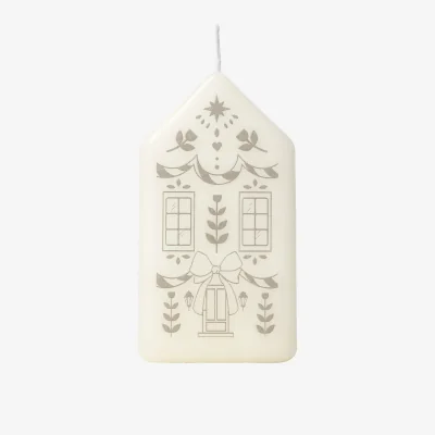 Nordic Nest Broste Copenhagen Casa pillar candle White-Silver