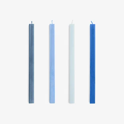 Nordic Nest HAY Square Candle light mix 4-pack Blues