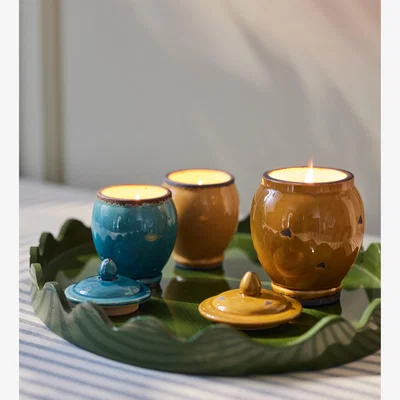 OKA OKA, Cardamom Hills Candle 365g - The Odyssey Collection - Mustard, Fragrance Candle