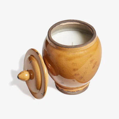 OKA OKA, Cardamom Hills Candle 700g - The Odyssey Collection - Mustard, Fragrance Candle