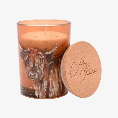 Downtown Meg Hawkins Candle Highland Cow - Apple Orchard - 250g In Orange