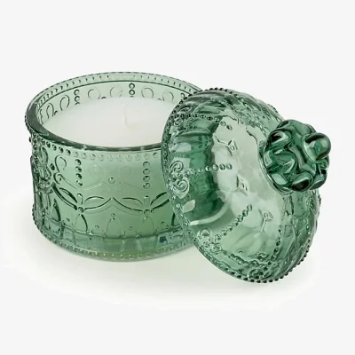 Downtown Candlelight Small Round Embossed Jar Candle With Lid Chengdu Sakura Blossom