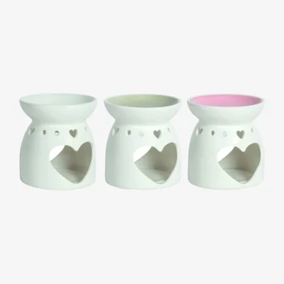 Downtown Aromatize Heart Wax Melter 10cm Assorted - Pink, White, Grey