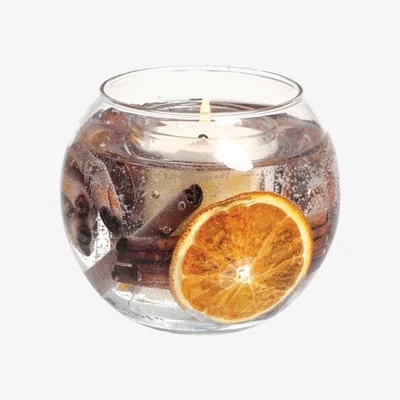 Downtown Stoneglow Festive Wishes Orange, Cinnamon and Clove Scented Candle - Fishbowl