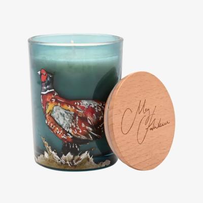 Downtown Meg Hawkins Candle Pheasant - Rosehip and Birchwood - 250g In Teal