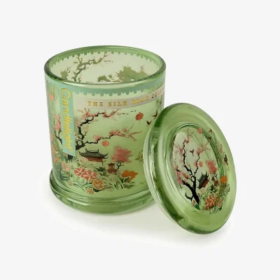 Downtown Candlelight Large Glass Lidded Jar Candle Chengdu Sakura Blossom