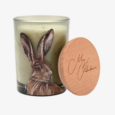 Downtown Meg Hawkins Candle Hare - White Lavendar and Camomile - 250g In Green