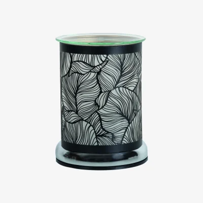 Downtown Aromatize Touch Electric Wax Melter Botanical 17cm - Black