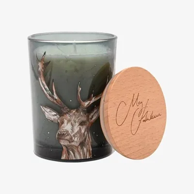 Downtown Meg Hawkins Candle Stag - Elderflower and Pear Blossom - 250g In Green