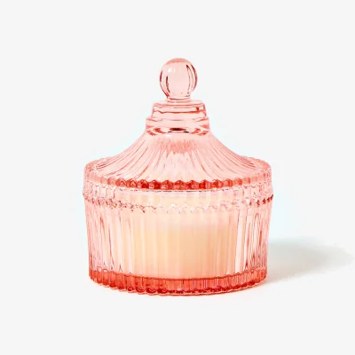 Oliver Bonas Love Neroli & Orange Blossom Pink Glass Candle