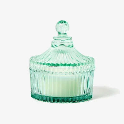 Oliver Bonas Relax Camomile & Sandalwood Green Glass Candle