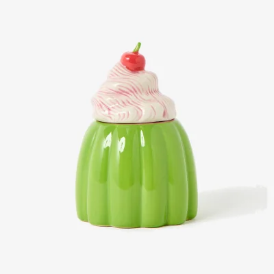 Oliver Bonas Jelly Green Ceramic Candle