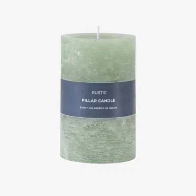 Pagazzi Rustic Tall Pillar Candle Sage 14cm