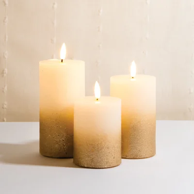 The Range Ombre Finish LED Candle Set