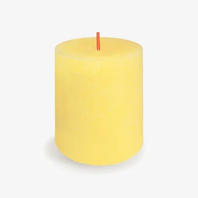 The Range Butter Yellow Bolsius Rustic Shine Candle 2 Pack - Yellow