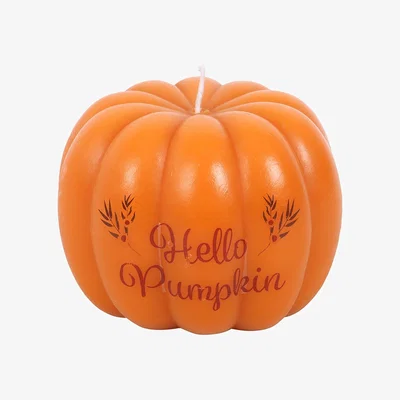 The Range Hello Pumpkin Shaped Candle - Unscented
