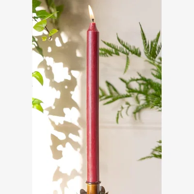 Rockett St George Beautiful Dinner Candle - Bordeaux Red