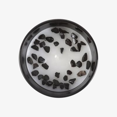 The Range Scorpio Black Oudh Zodiac Candle With Obsidian Chips - Black