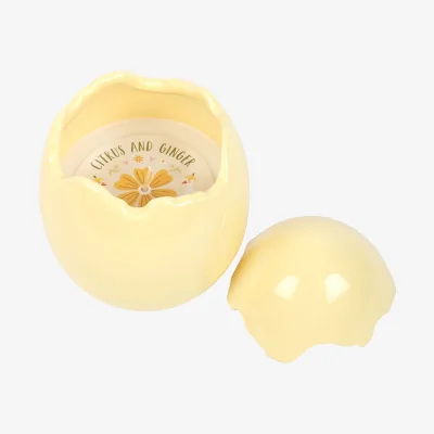 The Range Something Different Citrus & Ginger Egg Shaped Scented Candle - Yellow