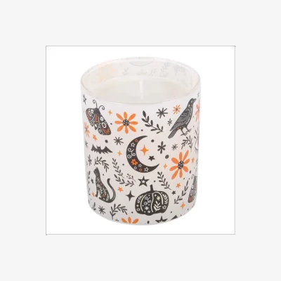 The Range Frightful Folk Spiced Vanilla Scented Candle in Printed Jar - Multi