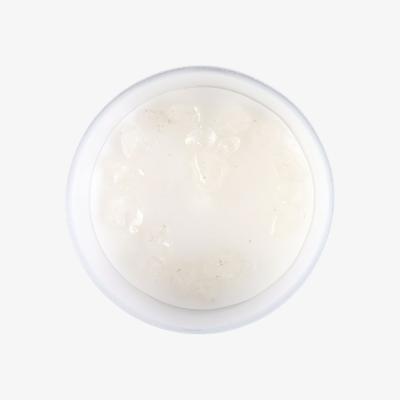 The Range Virgo Sandalwood  Patchouli Zodiac Candle With Quartz Crystals - White