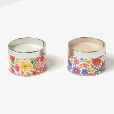 The Range Summer Breeze Scented Candle Tins (Set of 6) - White