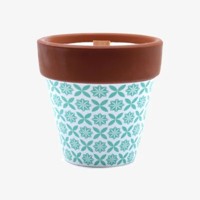 The Range Agnes and Cat Rosemary Herb Garden Soy Candle with Wooden Wick - Multi